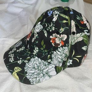 Urban Outfitters Black floral dad hat / cap